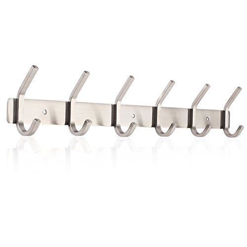 HOMFA Coat Hook Wall Mounted Stainless Steel Hook Rack