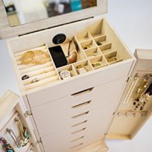 Hives and Honey Chelsea Jewelry Armoire, Taupe Mist