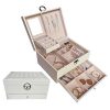 HerFav Jewelry Organizer Box for Women, Lockable Jewelry case