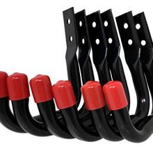 Tetra-Teknica Heavy Duty Garage Storage Utility Hooks, Color Black, 6 per Pack