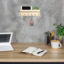MyGift 6-Hook Brass Wall-Mounted Metal Key Holder