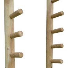 10 Slot Wall Mounted Ski Rack Unfinished