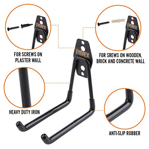 5pcs Heavy Duty Wall Hooks for Garage Storage System Kitchen Organizer