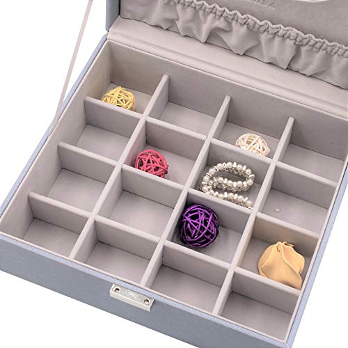 X•Rhea Jewelry Box, Two Layers 32 compartments Jewelry Organizer