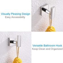 Bathroom Towel Hook, Angle Simple Stainless Steel Bath Towel Holder