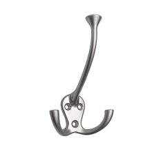 HARPOON 5 Pack Heavy Duty Three Flared Prongs Coat Hooks, Wall Mounted