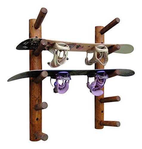 5 Place Ski and Snowboard Wall Rack Canyon Brown