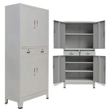 ZAMAX Steel Lockable Storage Cabinet for Garage, Kitchen, Office, Laundry Room