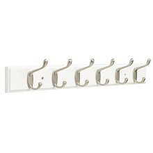 Franklin Brass, 27" Hook Rail / Rack, with 6 Heavy Duty Coat and Hat Hooks