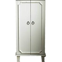 Hives and Honey Carson Fully Locking Jewelry Cabinet, White