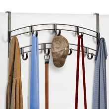 Lynk Over Door 9 Hook Rack Shirt, Belt, Hat, Coat, Towel Organizer