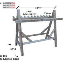 22 Place Ski Rack Unfinished
