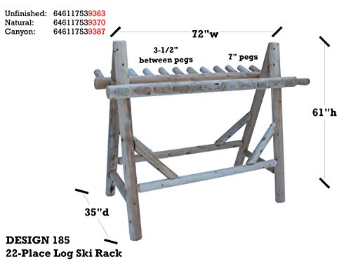 22 Place Ski Rack Unfinished