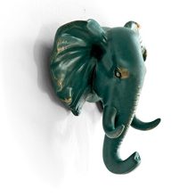 HERNGEE Elephant Head Single Wall Hook/Hanger Animal Shaped Coat Hat