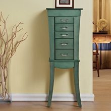 Grace - Eiffel 5 Drawers Jewelry Armoire - Sea Green