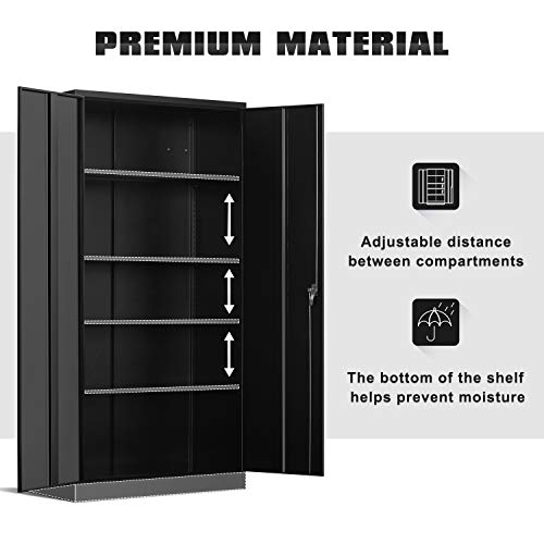 Superday Steel SnapIt Storage Cabinet 5 Shelf Metal Storage Cabinet