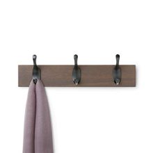 AmazonBasics Wall Mounted Coat Rack, 3 Modern Hooks