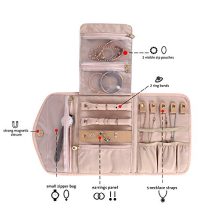KUAK Travel Jewelry Organizer Roll Foldable Jewelry Roll Bag Small Jewelry Storage