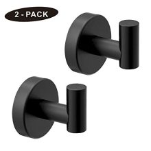 POKIM Matte Black Towel Hook Stainless Steel Bathroom Rustproof Clothes Towel