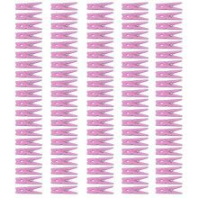 Mini Pink Clothespins | 100 Pack 1.25" Inch Clothes Pins Plastic Baby Shower Favors | Party Game Scatter Decorations | DIY Baby Girl Gender Reveal Parties | by Anapoliz