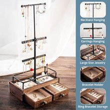 KUIENSI Jewelry Stand Organizer, 3 Tier Jewelry Tree Stand, Necklace Organizer