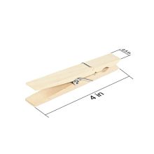 Juvale 100 Pack - Wooden Clothespins - Large Clothes Pegs Laundry, Arts