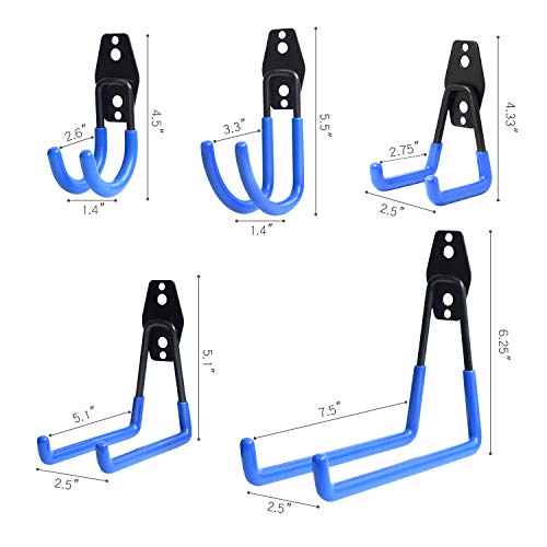 NZACE Garage Hooks Storage Utility Double Hooks, Heavy Duty