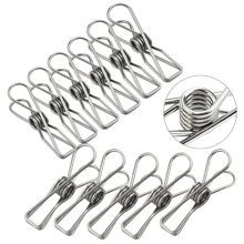 Wobe 30-Pack Stainless Steel Clothes Pins – Durable, Rust-Proof Clips for Laundry, Kitchen, and Office Use