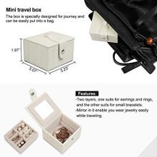 Homde 2 in 1 Huge Jewelry Box/Organizer/Case Faux Leather with Small Travel Case