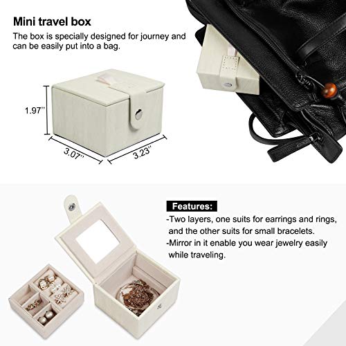 Homde 2 in 1 Huge Jewelry Box/Organizer/Case Faux Leather with Small Travel Case
