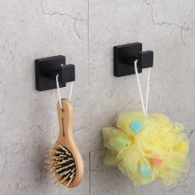 Bathroom Matte Black Coat Hook SUS 304 Stainless Steel Single Towel/Robe