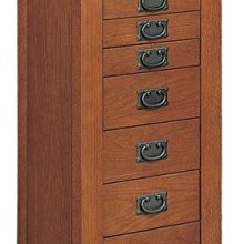 Powell Mission Oak Jewelry Armoire