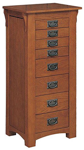 Powell Mission Oak Jewelry Armoire
