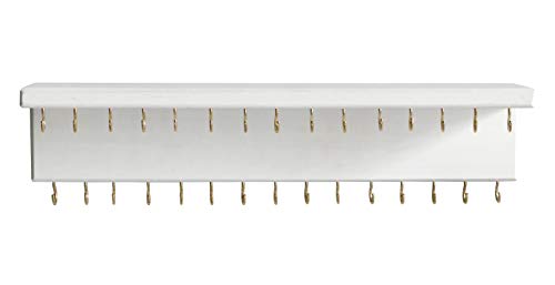SANY DAYO HOME Jewelry Organizer with 30 Hooks and Cosmetics Shelf