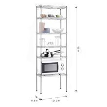 LANGRIA 6 Tier Wire Shelving Unit Organization and Storage Rack