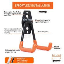 CoolYeah Steel Garage Storage Utility Double Hooks, Heavy Duty