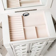 Hives and Honey Cadence Standing Jewelry Armoire, White