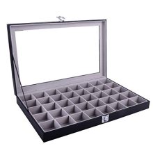 Elegance and Organization: Leather 40-Compartment Jewelry Box
