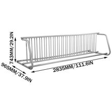 BestEquip 111" Length Floor Bike Rack 18 Holders All-Steel Grid Bike Rack