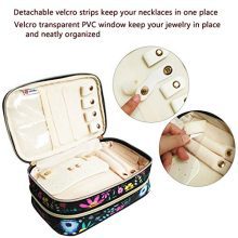 Q-smile Travel Jewelry Case Jewelry Organizer Bag Double Layer Storage