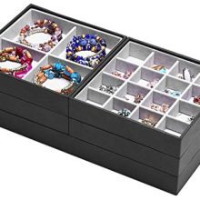 Magic Stackable Jewelry Trays Closet Dresser Drawer Organizer for Accessories