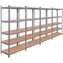 TANGKULA 5-Tier Storage Shelves Space-Saving Storage Rack Heavy Duty Steel