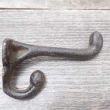 5 Rustic Coat Hooks CAST Iron Acorn 3 1/4" Long HAT Wall School Towel