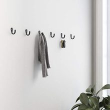 Franklin Brass Single Prong Robe Hook, 5-Pack, Flat Black, 5 Piece