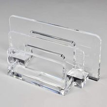COM.TOP - Acrylic Letter Sorter File Folder Sorter - Clear for Paper, Letter, Envelope