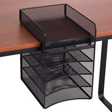 Safco Products Onyx Mesh 5-Tray Underdesk Hanging Organizer
