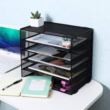 EasyPAG 5 Tier Desk File Organizer Mailroom Mail Sorter Paper Letter Trays