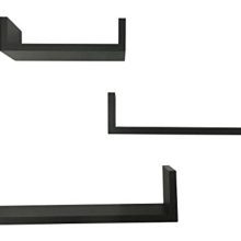 EWEI'S HomeWares 3 Floating U Shelves, Espresso Finish