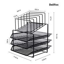Organize Your Workspace – 5-Tier Metal Mesh Letter Tray and File Organizer