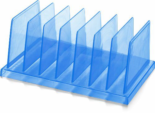 OfficemateOIC Blue Glacier Standard Sorter, 7 Compartments, Transparent Blue